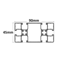 10-4590-0-900MM MODULAR SOLUTIONS EXTRUDED PROFILE<br>45MM X 90MM, CUT TO THE LENGTH OF 900 MM